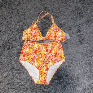 High waisted bathing suit nwt